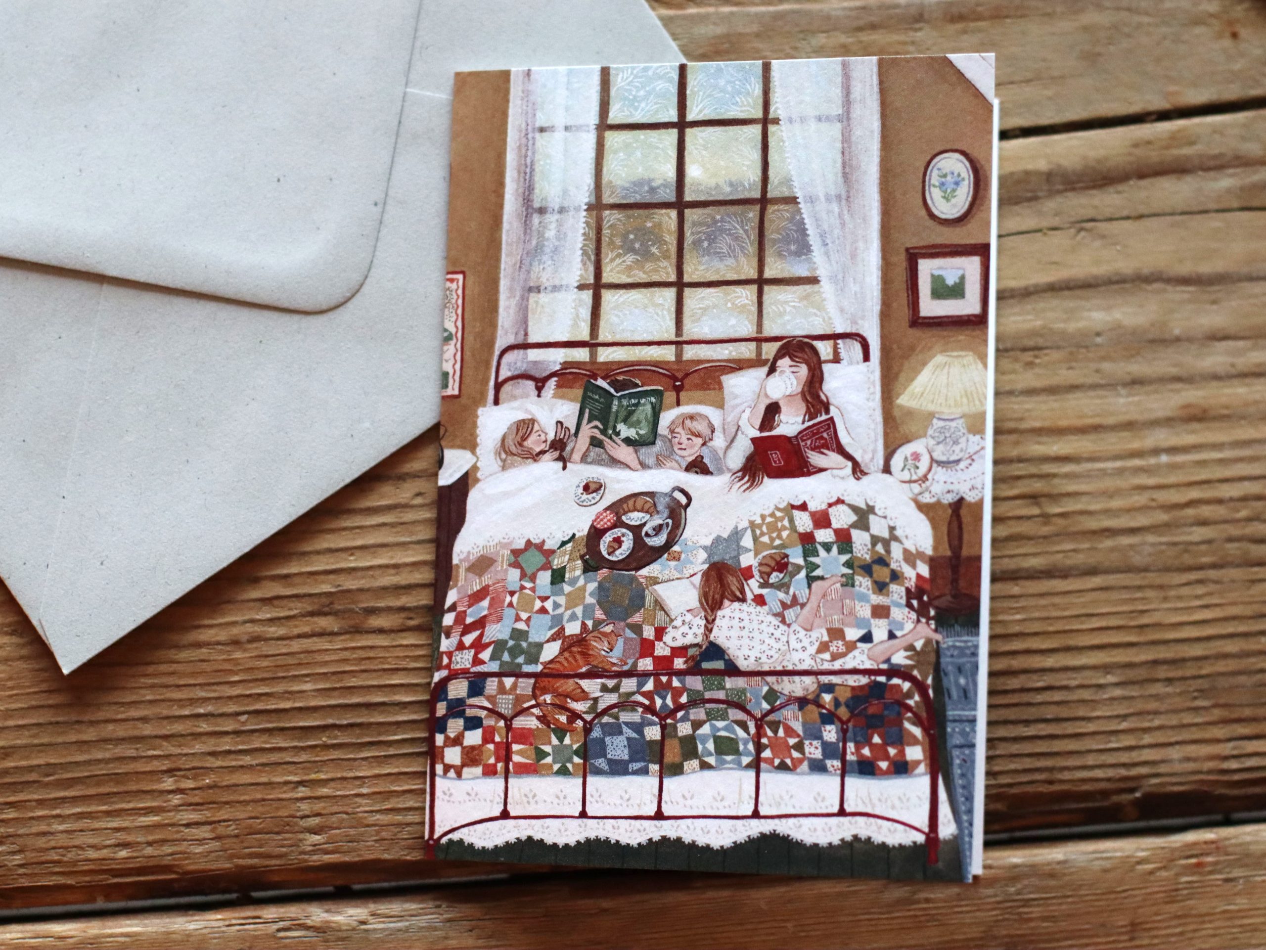 Grußkarte Winter Nest