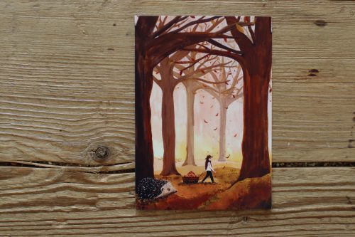 Grußkarte Herbstwald