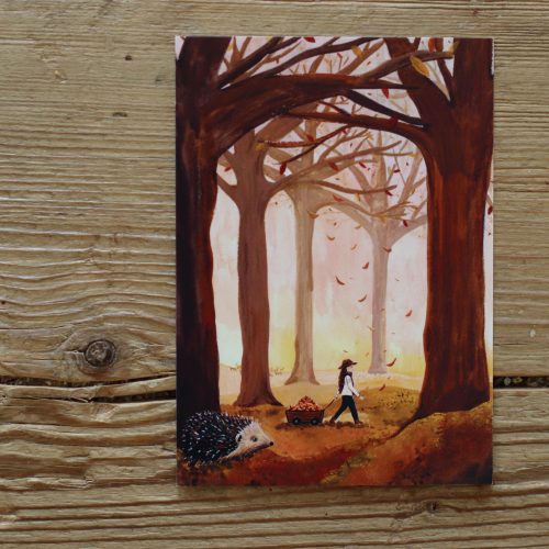 Grußkarte Herbstwald