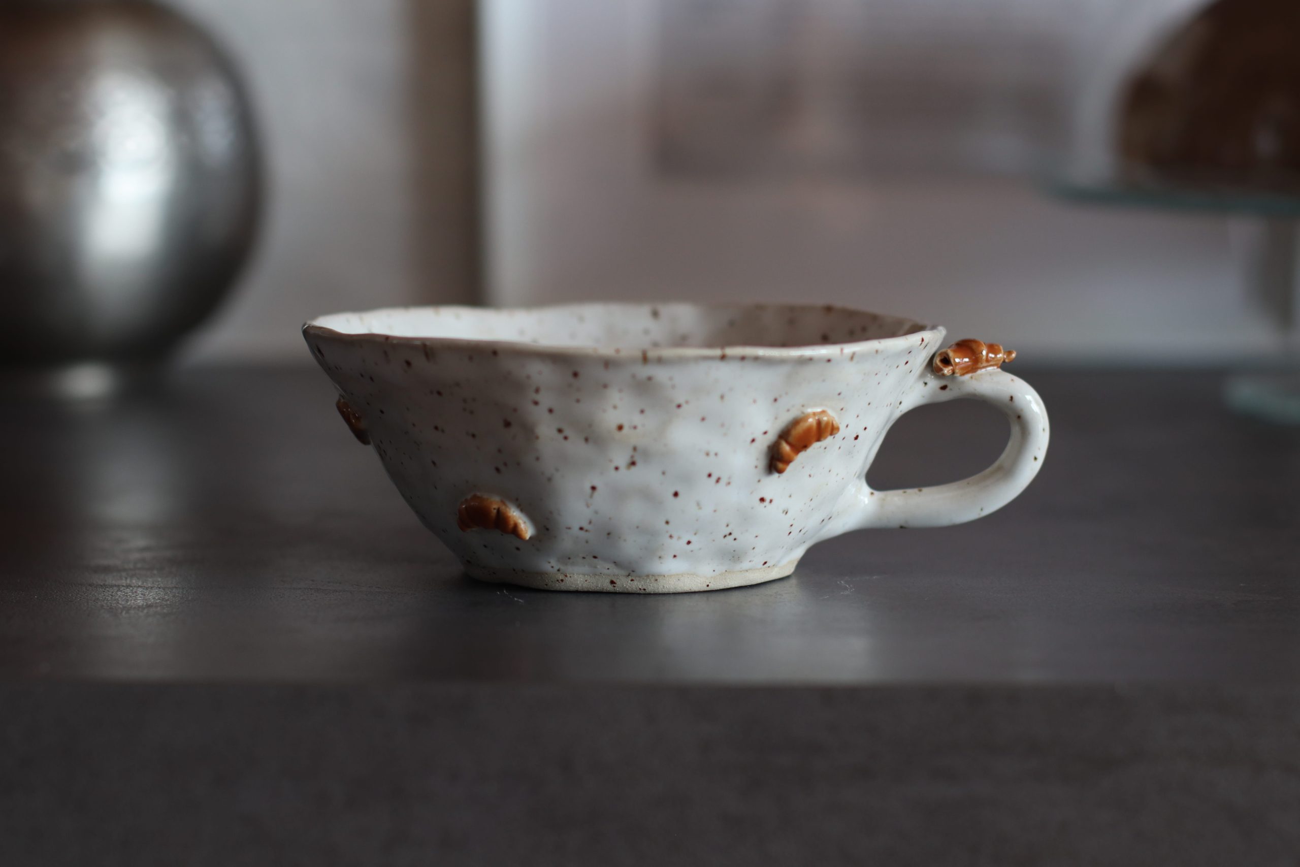 Croissant Tasse weiß